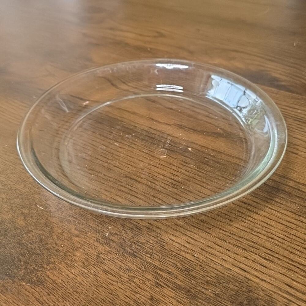 Vintage Fire King Anchor Hocking Pie Plate‎ Pie Pan 460 Clear Glass 9" Round